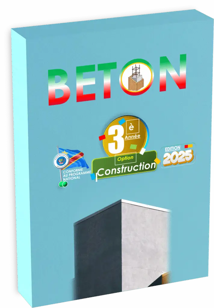 Maîtrisez tous les fondamentaux du béton pour la 3ème année option construction grâce à ce manuel scolaire officiel, conçu selon le programme EPST. Découvrez les techniques de fabrication des bétons, le rôle du coffrage et des armatures, et préparez efficacement votre année scolaire 2025 avec du contenu adapté à la rentrée et aux métiers du bâtiment en RDC.