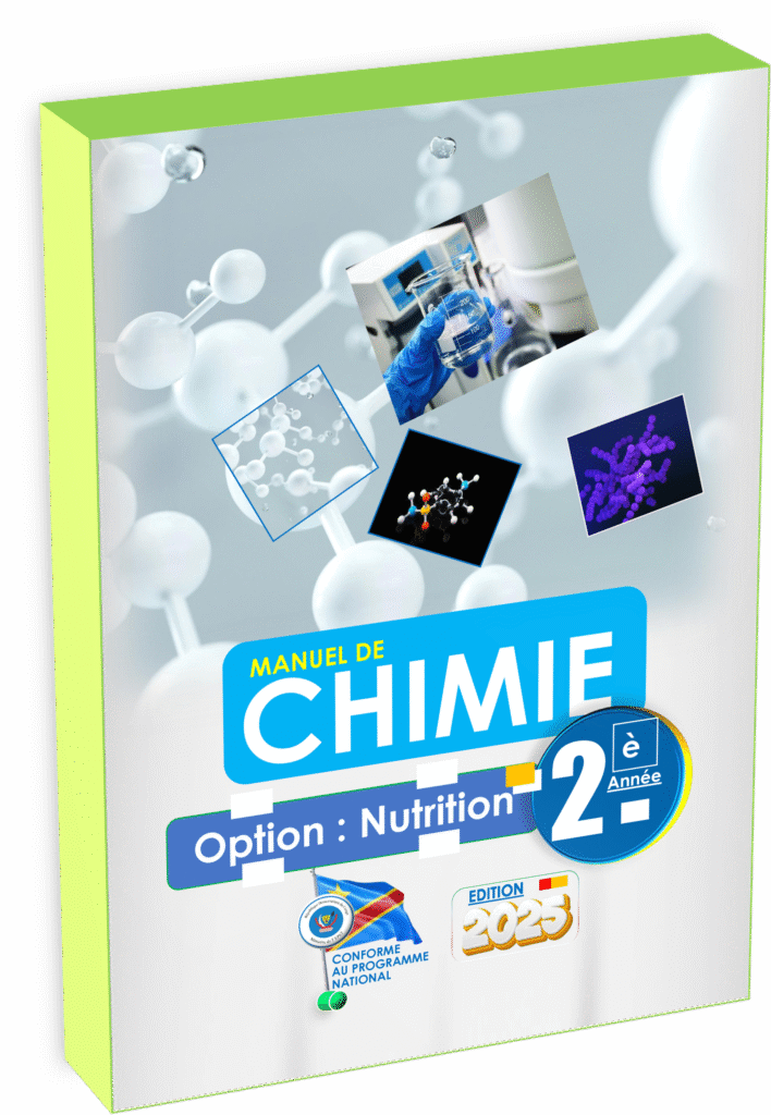 Renforcez vos acquis en chimie appliquée à la nutrition grâce au manuel « Chimie 2ᵉ Option Nutrition », parfaitement aligné sur le programme EPST pour la rentrée scolaire 2025. Ce livre pédagogique accompagne les élèves et enseignants des filières nutritionnelles, tout en valorisant les enjeux contemporains de la nutrition en RDC.