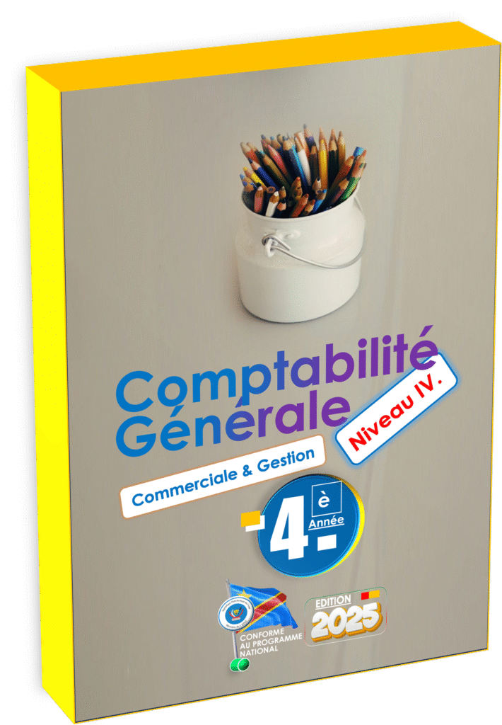 Préparez la rentrée scolaire 2025 avec le manuel de Comptabilité Générale Niveau IV, essentiel pour maîtriser les bases de la gestion comptable conformément au programme EPST et aux normes OHADA en vigueur en RDC. Conçu pour les élèves des humanités techniques commerciales et gestion, ce support pédagogique actualisé accompagne efficacement la formation des futurs professionnels de la comptabilité.