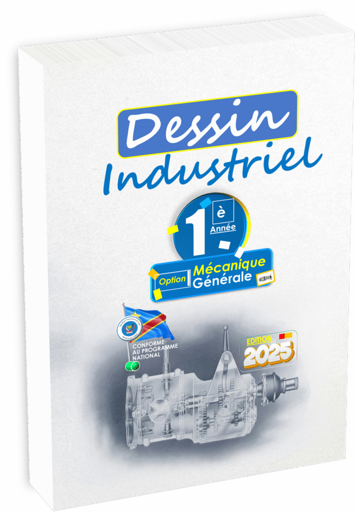 Découvrez le manuel Dessin Industriel 1ère Electricité édition 2025, spécialement conçu pour la rentrée scolaire en RDC. Conforme au programme EPST et adapté aux réalités pédagogiques congolaises, ce support propose une approche complète du dessin technique appliqué à la filière Électricité.