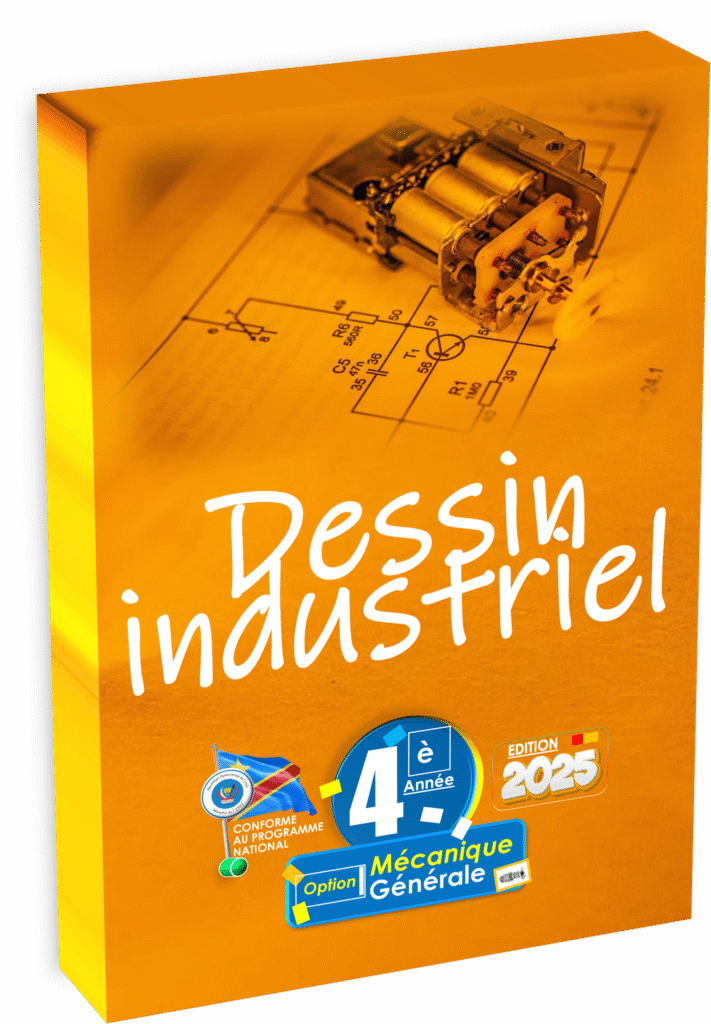 Préparez la rentrée scolaire 2025 avec le manuel « Dessin Industriel – 4ème Mécanique Générale », une ressource adaptée au programme EPST et conçue pour accompagner les élèves et enseignants du secteur industriel en RDC. Cette édition 2025 met l’accent sur une progression pédagogique claire, adaptée au niveau secondaire, tout en intégrant les normes de dessin technique essentielles au cursus mécanique général.