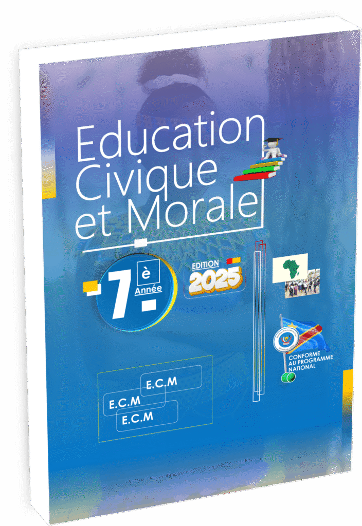 Préparez la rentrée scolaire 2025 avec le manuel Éducation Civique et Morale – 7ème année, conforme au programme EPST. Cette édition 2025 propose des contenus pédagogiques innovants, renforçant la citoyenneté, les valeurs morales et le civisme. Adapté au nouveau curriculum congolais, ce manuel accompagne efficacement enseignants et élèves du secondaire dans la construction d’une conscience citoyenne et d’un comportement responsable.