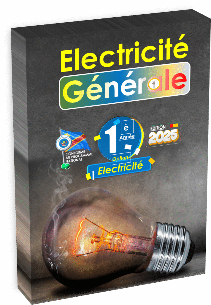 Plongez dans Electricité Générale pour la 1ère Electricité, un manuel conçu selon le programme EPST et parfaitement adapté à la rentrée scolaire 2025. Cet ouvrage pédagogique rassemble toutes les bases de l'électricité indispensables pour la réussite des élèves du secondaire technique en RDC, avec des exercices contextualisés et des illustrations claires.