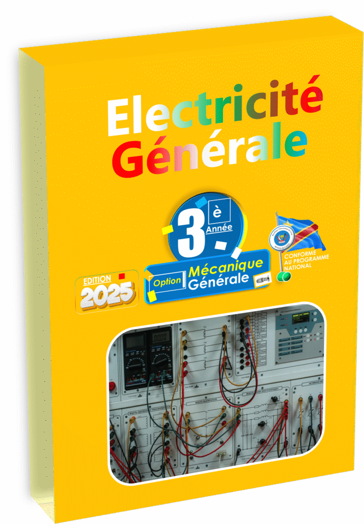 Préparez la rentrée scolaire 2025 avec le manuel « Électricité Générale – 3ème Mécanique Générale », aligné sur le programme officiel EPST, édition 2025. Ce manuel s’impose comme la ressource incontournable pour les élèves du cycle industriel en RDC, en offrant une progression pédagogique adaptée aux attentes nationales et aux besoins du secteur technique.