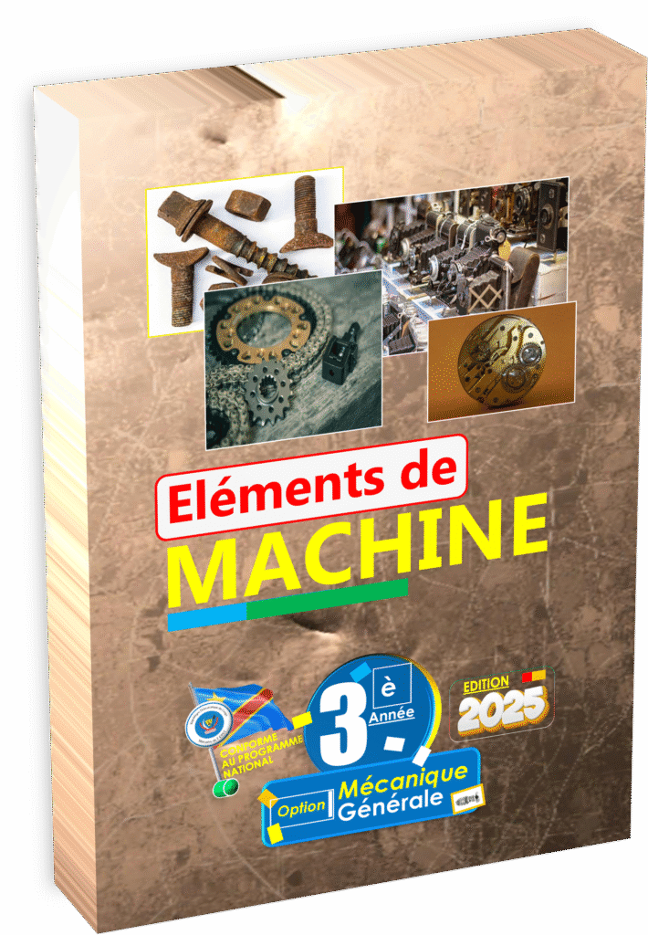 Préparez la rentrée scolaire 2025 avec le manuel « Éléments de Machine – 3ème Mécanique Générale », aligné sur le programme EPST et spécifiquement adapté aux exigences du secteur industriel en RDC. Cette édition 2025 propose une progression pédagogique claire et accessible, mêlant théorie de base et exercices pratiques ancrés dans le contexte local.