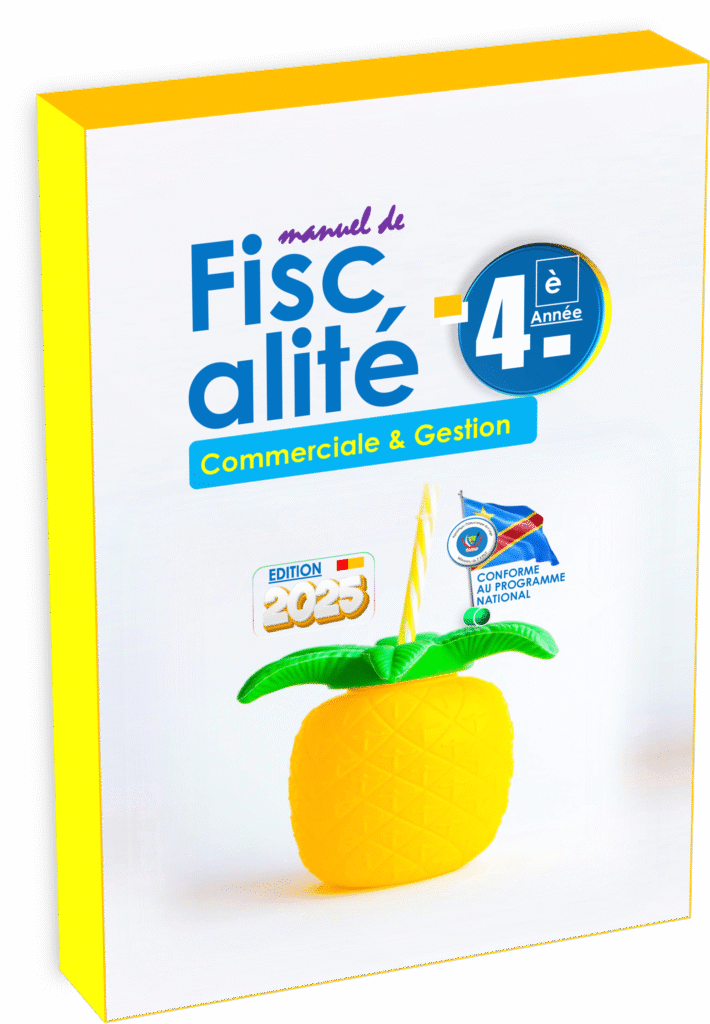 Découvrez le manuel Fiscalité 4ème Commerciale et Gestion, conçu pour accompagner les élèves du secondaire technique en RDC, parfaitement aligné sur le programme EPST et spécialement actualisé pour la rentrée scolaire 2025. Ce support pédagogique offre une introduction complète aux principes fondamentaux de la fiscalité, adaptés au contexte économique et juridique congolais, et prépare efficacement à l'examen d’État ainsi qu’à la professionnalisation.
