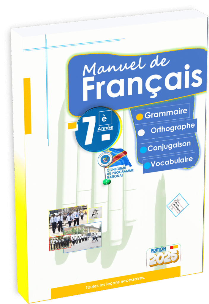 Plongez dans le manuel Français 7e année spécialement conçu pour la rentrée scolaire 2025 et aligné sur le programme EPST de la RDC. Cet outil pédagogique moderne favorise l’acquisition progressive des compétences linguistiques, tout en intégrant les valeurs d’accessibilité, de diversité et d’inclusion, indispensables dans le contexte éducatif congolais.