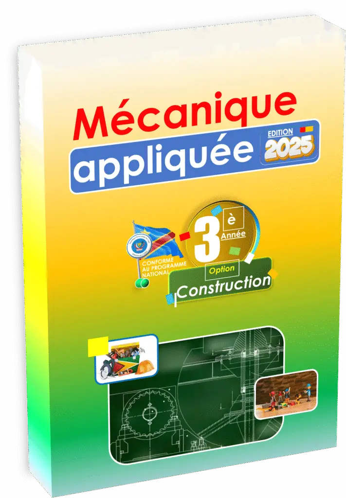 Découvrez le manuel de « Mécanique Appliquée » dédié à la 3ème année Construction, parfaitement conforme au programme national EPST pour l’édition 2025. Cet ouvrage essentiel accompagne enseignants et élèves dans la compréhension des fondements techniques de la mécanique, tout en valorisant la pratique au travers d’exercices progressifs et de nombreux schémas pédagogiques adaptés au contexte de la RDC.