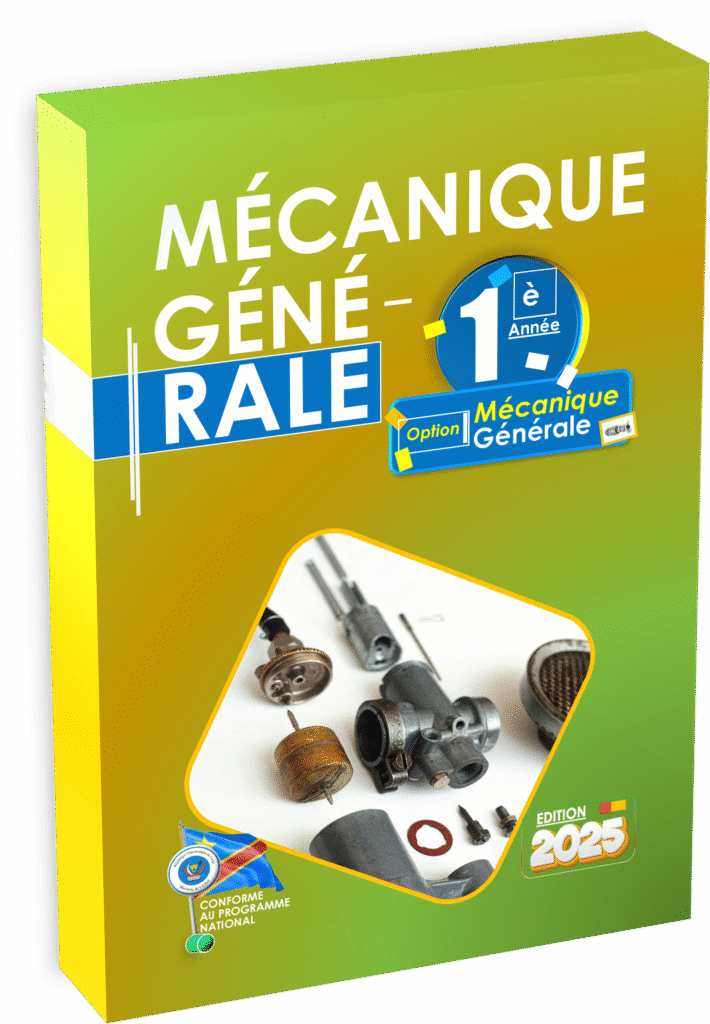 Plongez dans le manuel de Mécanique générale destiné aux élèves de première année de la section mécanique générale, conçu en stricte conformité avec le programme EPST en République démocratique du Congo. Ce guide incontournable, enrichi pour la rentrée scolaire 2025, propose une approche progressive des grandes notions mécaniques adaptées au niveau secondaire.