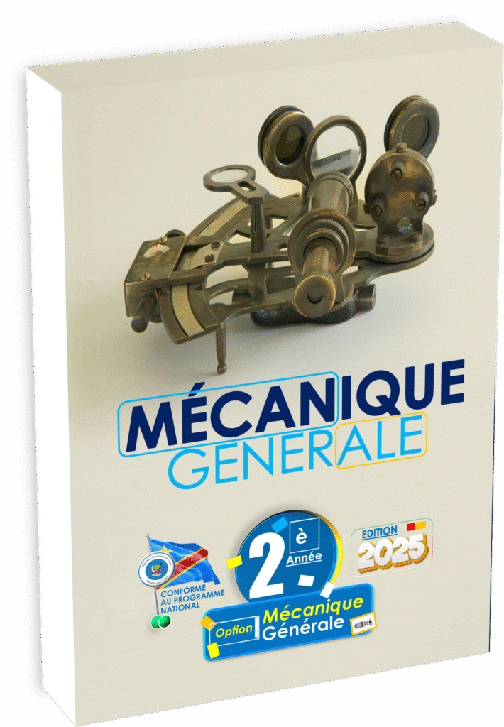 Préparez la rentrée scolaire 2025 avec le manuel « Mécanique Générale – 2ème Mécanique Générale », édition 2025, parfaitement aligné sur le programme EPST et adapté aux exigences de l’enseignement technique en RDC. Ce manuel constitue le socle idéal pour une progression pédagogique structurée, centrée sur l’acquisition des compétences clés en mécanique dès le début du cycle industriel.