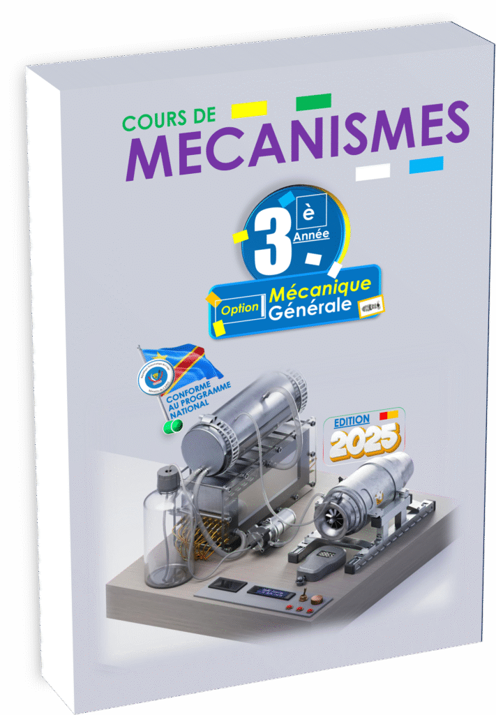 Découvrez le manuel « Mécanisme – 3ème Mécanique Générale », édition 2025, parfaitement aligné sur le programme EPST et pensé pour la rentrée scolaire 2025 en RDC. Ce manuel sert d’introduction complète aux notions essentielles des mécanismes industriels, offrant une transition harmonieuse entre l’initiation technique en 3ème année et l’approfondissement prévu en 4ème année.