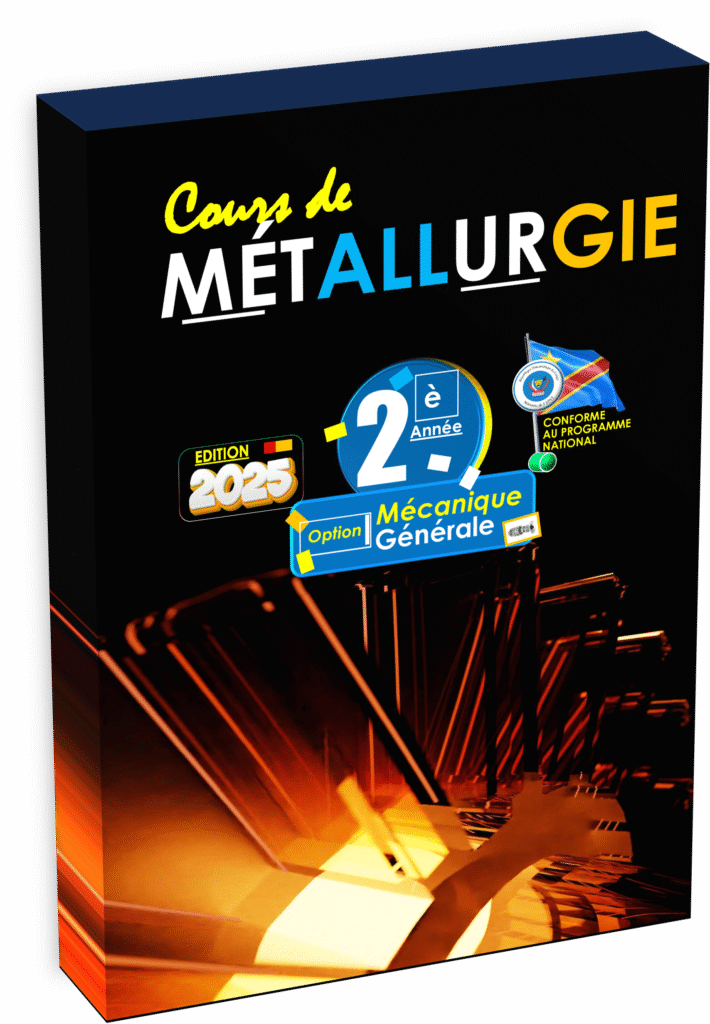 Préparez efficacement la rentrée scolaire 2025 avec le manuel « Métallurgie – 2ème Mécanique Générale », conçu en parfaite conformité avec le programme EPST et adapté aux exigences du secteur industriel en RDC. Cette édition 2025 constitue l’outil idéal pour initier les élèves aux bases de la métallurgie et aux propriétés des matériaux utilisés en mécanique.