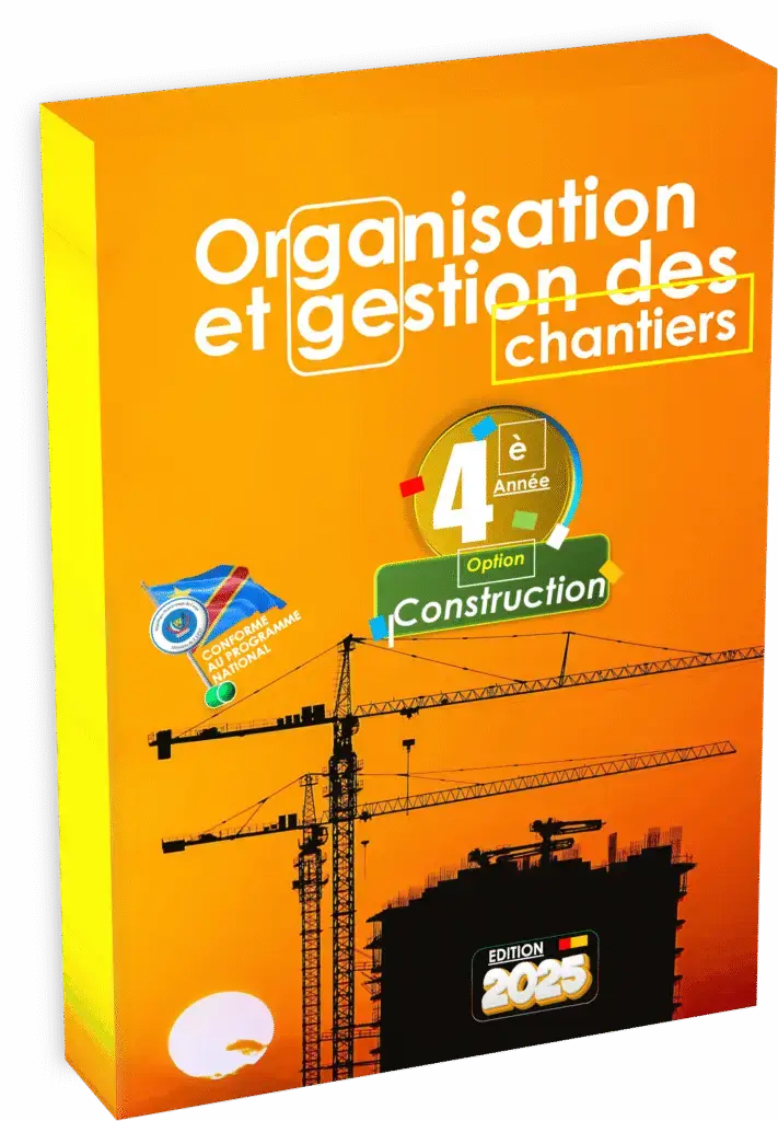 Abordez les fondamentaux de l’organisation et la gestion de chantier avec le manuel officiel dédié à la 4ème année Construction, en parfaite adéquation avec le programme national EPST et conçu pour accompagner la réussite à la rentrée scolaire 2025 en RDC. Cet ouvrage offre une vision structurée des étapes opérationnelles, de la planification à l’exécution sécurisée des chantiers.
