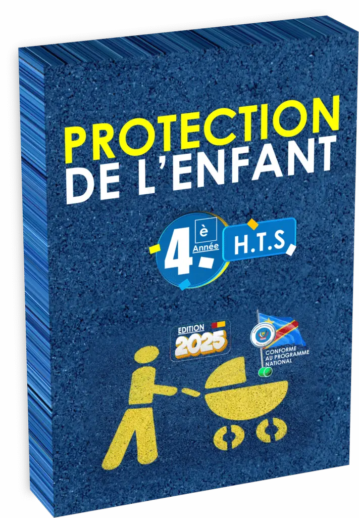Découvrez un manuel conforme au programme EPST et à la législation éducative de la RDC, conçu pour la protection de l’enfant dans le contexte scolaire congolais. Idéal pour la rentrée scolaire 2025, il propose exercices, quiz, illustrations éducatives et approche accessible pour tous les niveaux d’élèves en techniques sociales. Préparez vos élèves à devenir des citoyens responsables en intégrant les valeurs de respect, solidarité et droits de l’enfant. Parfaitement adapté à l’édition 2025 et aux attentes du programme national.