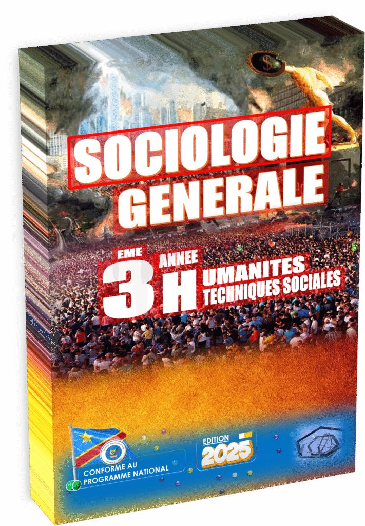Développez une compréhension approfondie des phénomènes sociaux avec le manuel “Sociologie générale” destiné aux élèves de 3e année techniques sociales, édition 2025. Écrit en parfaite conformité avec le programme EPST et pensé pour la rentrée scolaire 2025, ce manuel offre aux apprenants une initiation structurée à la sociologie appliquée au contexte congolais.
