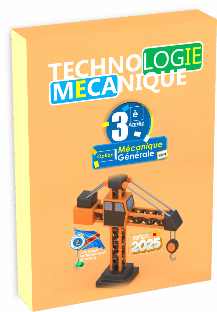 Préparez la rentrée scolaire 2025 avec le manuel « Techno Mécanique – 3ème Mécanique Générale », conçu pour répondre parfaitement aux exigences du programme national EPST. Cette édition 2025, soigneusement adaptée au contexte éducatif congolais, offre une progression pédagogique équilibrée, intégrant théorie, applications pratiques et ressources visuelles adaptées au niveau secondaire.