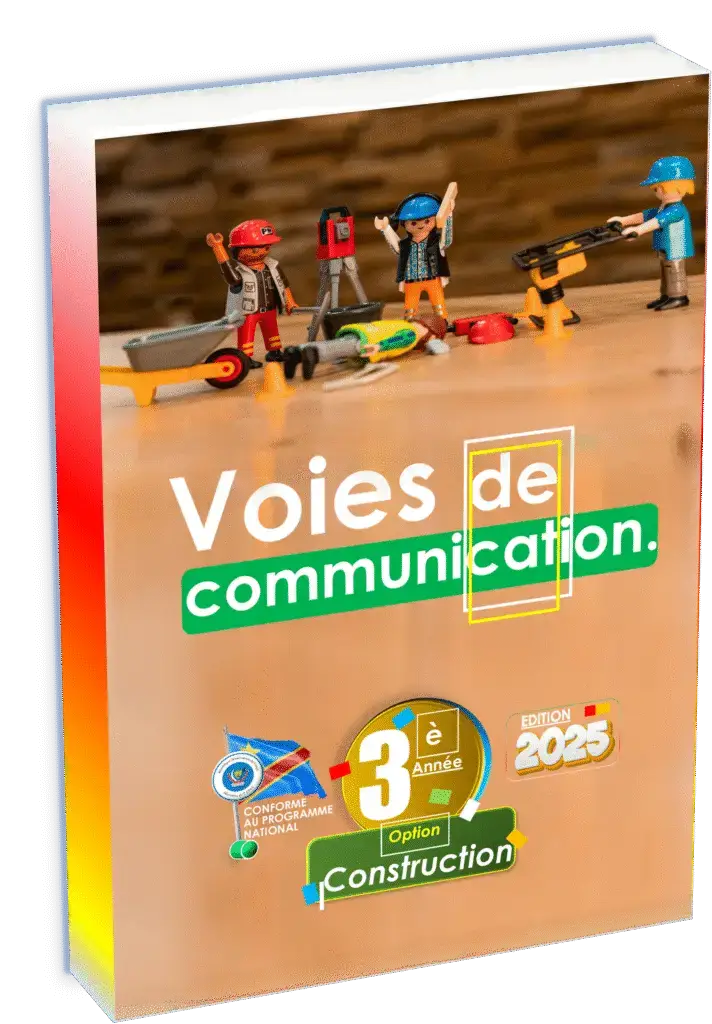 Plongez dans l'essentiel des voies de communication grâce au manuel officiel dédié à la 2ᵉ année option construction. Adapté au programme EPST et à la rentrée scolaire 2025, cet ouvrage est pensé pour garantir une maîtrise pratique et théorique des infrastructures routières, ferroviaires, fluviales et aériennes en République Démocratique du Congo.