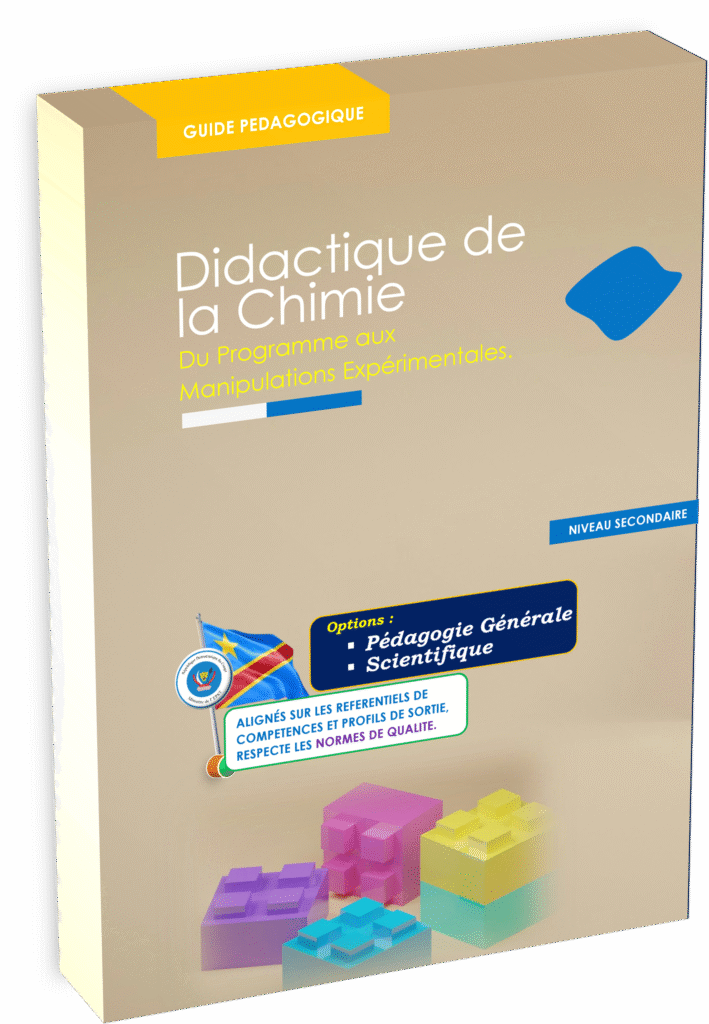 Découvrez le manuel "Didactique de la chimie – Édition 2025", une référence essentielle conçue pour répondre aux exigences du programme EPST et accompagner enseignants et élèves de RDC dès la rentrée scolaire 2025. Ce manuel est structuré pour faciliter la compréhension des concepts-clés de la chimie tout en intégrant des approches pédagogiques adaptées au contexte congolais.