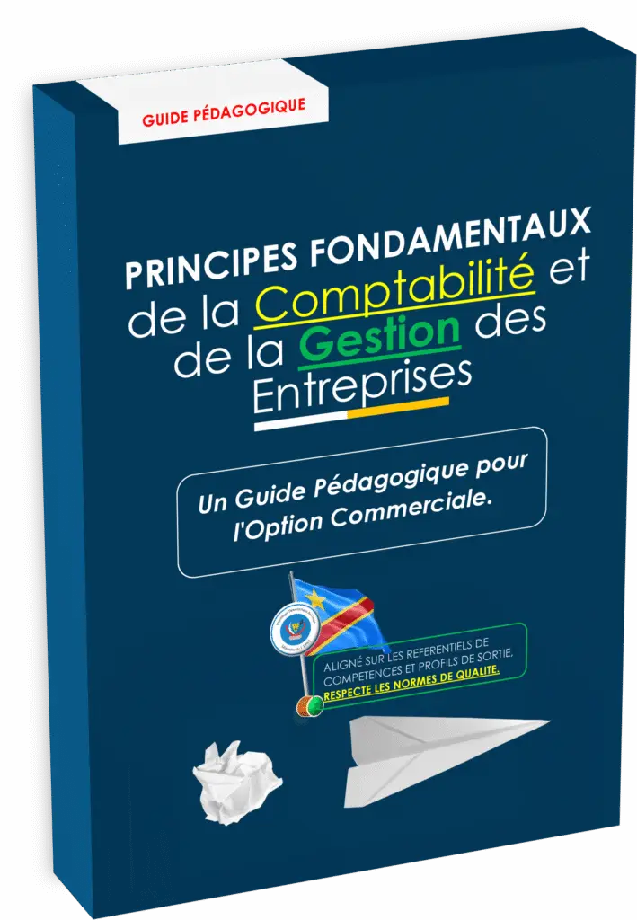 Explorez le Guide pédagogique – Comptabilité et Gestion d’Entreprise, édition 2025, spécialement conçu pour répondre aux exigences du programme EPST et pour équiper enseignants et élèves en RDC aux normes actuelles du secteur commercial et administratif. Cette référence essentielle accompagne la réussite à la rentrée scolaire 2025 et met l’accent sur la professionnalisation, l’esprit critique et la conformité aux standards nationaux.