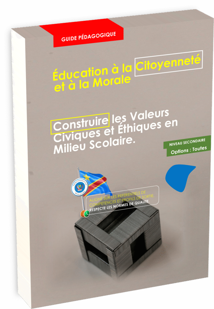 Intégrez le Guide pédagogique – Éducation à la citoyenneté, une référence essentielle conforme à l’édition 2025 et au programme EPST, pensé pour la formation de citoyens responsables et engagés en République Démocratique du Congo. Cet outil pédagogique accompagne enseignants et élèves pour la réussite de la rentrée scolaire 2025, tout en développant l’esprit civique fondamental à la construction d’une société solidaire et démocratique.