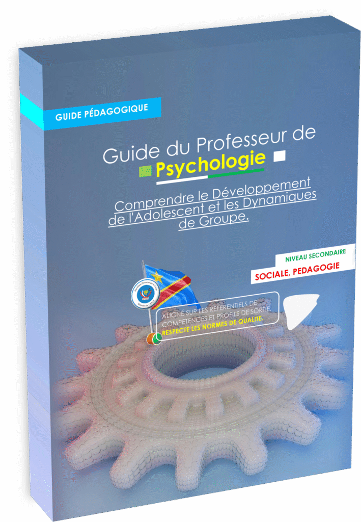 Le Guide pédagogique de psychologie est une ressource incontournable destinée aux enseignants, formateurs et élèves dans l’éducation de base et l’enseignement secondaire en République Démocratique du Congo (RDC). Conforme aux programmes scolaires officiels EPST Congo, ce manuel englobe une pédagogie innovante axée sur l’approche par compétences (APC) et répond aux exigences du Programme national éducation RDC pour former des professionnels au service du développement éducatif du pays.