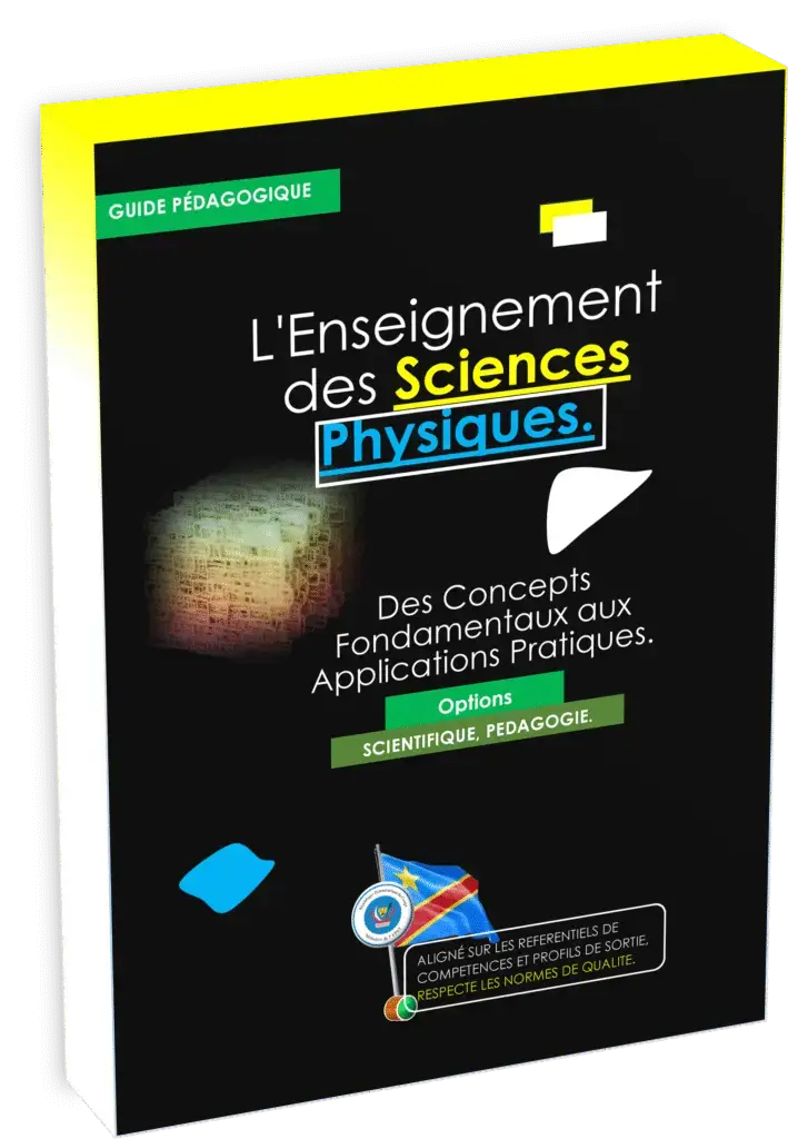 Découvrez le Guide pédagogique sciences physiques conçu pour accompagner enseignants, formateurs et élèves dans l’éducation de base et l’enseignement secondaire en République Démocratique du Congo. Ce guide, conforme aux programmes scolaires officiels EPST Congo et au programme national éducation RDC, met l’accent sur une pédagogie innovante structurée par l’approche par compétences (APC).