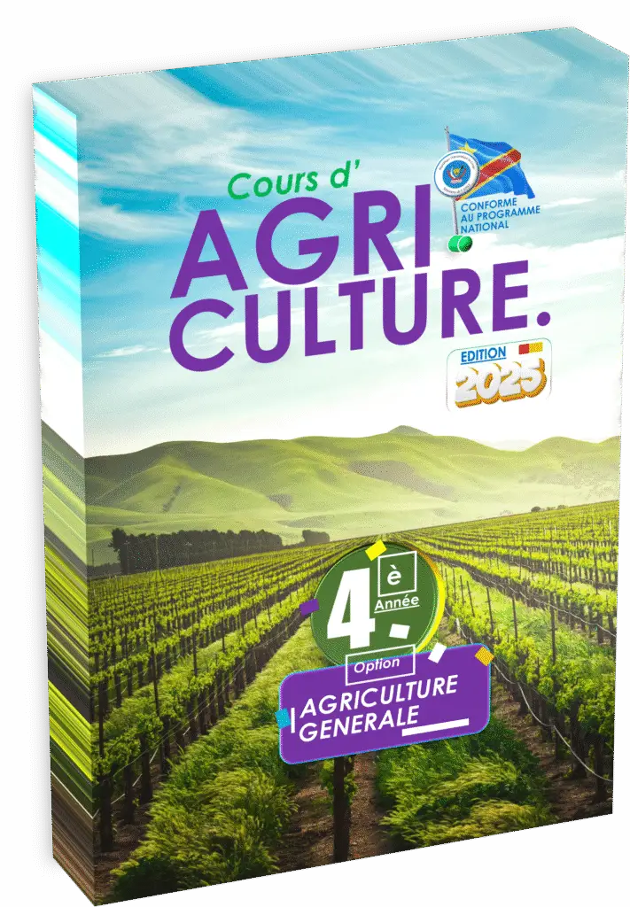 Découvrez le manuel officiel « Agriculture 4ᵉ Année Agriculture Générale », conçu pour accompagner avec excellence la rentrée scolaire 2025 en RDC. Strictement conforme au programme EPST, il offre une approche structurée pour maîtriser l’agriculture moderne, durable et adaptée aux exigences du secteur et aux réalités locales.