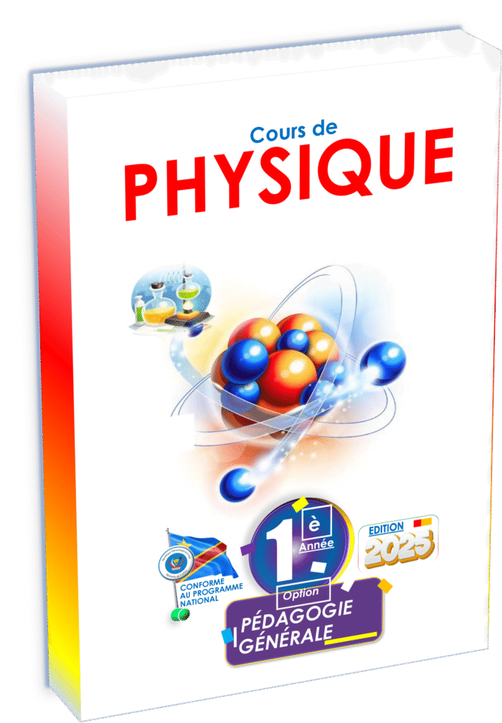 Le manuel « Cours de Physique – 1ʳᵉ année Pédagogie Générale », édition 2025, est spécialement conçu pour les élèves des humanités pédagogiques en RDC. Conforme au programme officiel de l’EPST, il jette les bases d’une culture scientifique solide dès la rentrée scolaire 2025, tout en intégrant des exercices préparatoires aux futures évaluations comme les Items EXETAT.