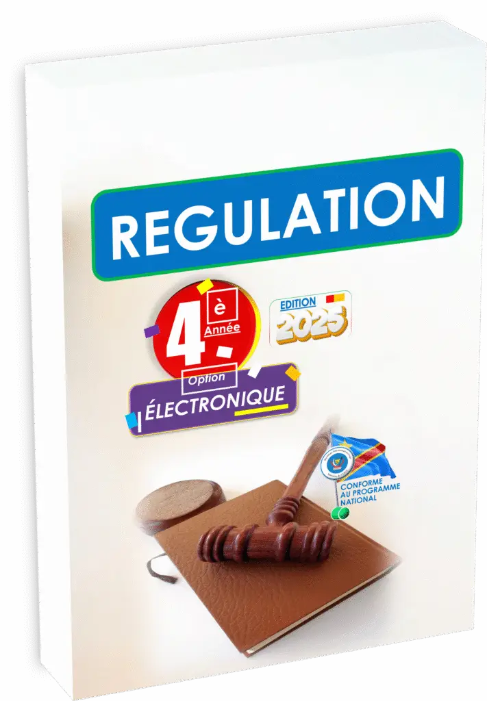 Découvrez le manuel scolaire « Régulation 4ème année Électronique - Édition 2025 », pensé pour la réussite des élèves du secondaire technique en RDC. Conforme au programme EPST, cet ouvrage favorise la préparation efficace aux Items EXETAT et s’adapte parfaitement à la rentrée scolaire 2025.
