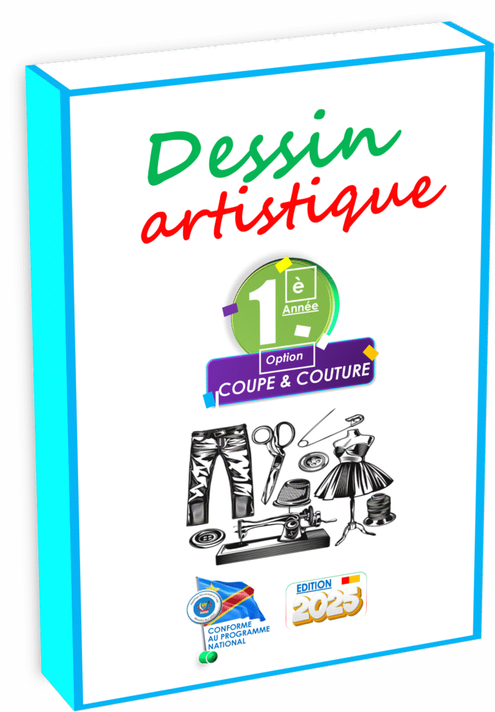 Renforcez vos bases en dessin artistique grâce au manuel officiel destiné à la 1ʳᵉ année coupe et couture, édition 2025. Entièrement conforme au programme EPST, ce guide accompagne les élèves tout au long de la rentrée scolaire 2025 pour une maîtrise progressive de l’expression graphique et de la créativité dans l’univers textile congolais.