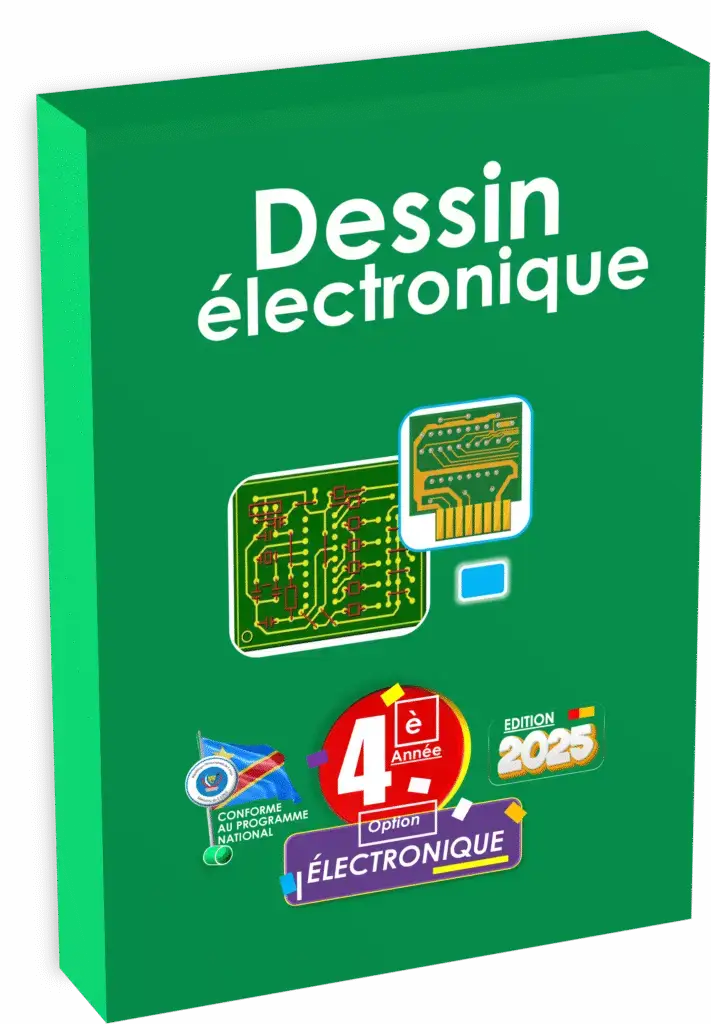 Découvrez le manuel « Dessin Électronique 4ème année Électronique », édition 2025, conçu selon le programme EPST pour accompagner les élèves lors de la rentrée scolaire 2025 en RDC. Ce manuel complet prépare efficacement aux Items EXETAT avec des exercices pratiques, schémas techniques et une version audio accessible.