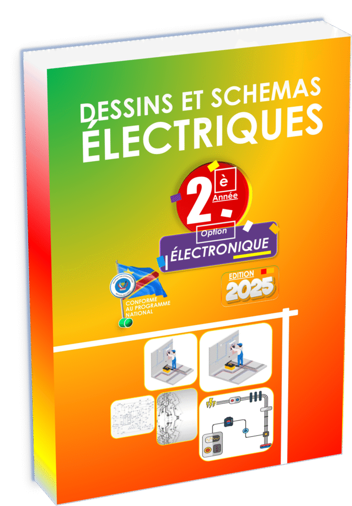 Découvrez le manuel « Dessins et Schémas Électriques 2ᵉ année Électronique », entièrement conforme au programme EPST RDC pour la rentrée scolaire 2025. Ce support pédagogique structurant est conçu pour accompagner élèves et enseignants dans la maîtrise de la représentation graphique et de l’analyse des installations électriques, en intégrant les compétences exigées lors des examens Items EXETAT.