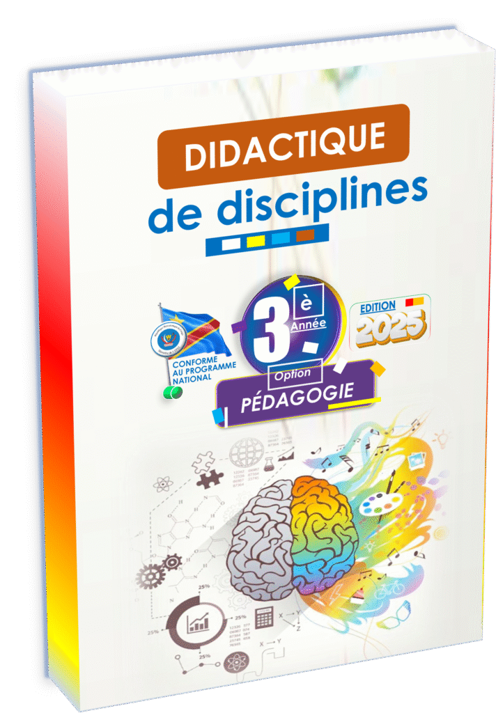 Le manuel de Didactique de discipline pour la 3e année en Pédagogie Générale, édition 2025, est un support stratégique conforme au programme officiel de l’EPST. Il initie les élèves aux techniques spécifiques d’enseignement des disciplines scolaires, en lien direct avec les compétences attendues lors des évaluations nationales, notamment les Items EXETAT. Idéal pour bien entamer la rentrée scolaire 2025 avec des méthodes pédagogiques éprouvées, adaptées au contexte éducatif congolais.