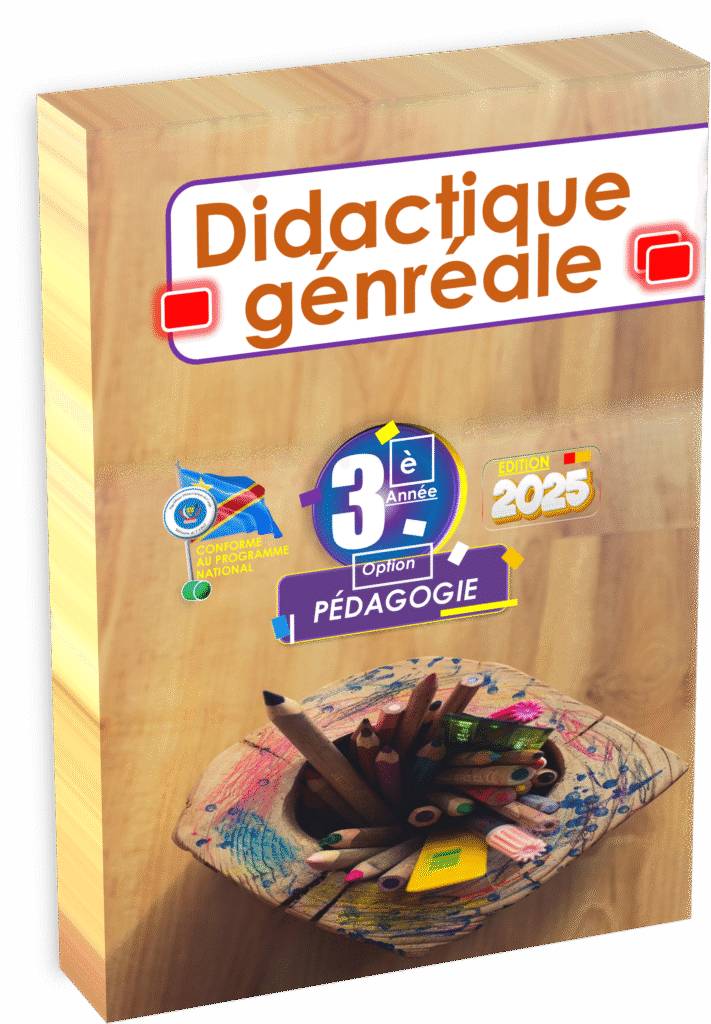Le manuel de Didactique Générale pour la 3e année Pédagogie Générale, édition 2025, s'inscrit dans le cadre du programme national EPST et constitue un pilier essentiel de la formation des élèves futurs enseignants en RDC. Il propose des contenus précis sur les démarches d'enseignement-apprentissage, la structuration d’une leçon efficace et les fondements des méthodes actives, parfaitement adaptés à la rentrée scolaire 2025 et à la préparation aux Items EXETAT.