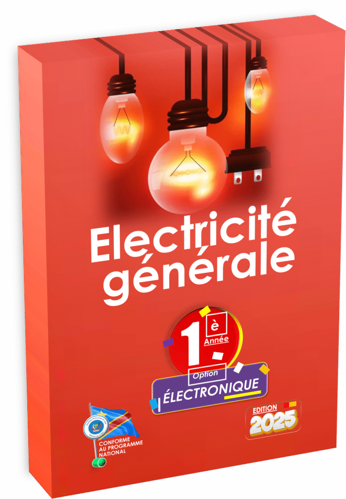 Découvrez le manuel « Électricité Générale 1ʳᵉ année Électronique », élaboré conformément au programme EPST pour la rentrée scolaire 2025 en RDC. Ce manuel est spécialement conçu pour initier les élèves aux concepts fondamentaux de l’électricité générale, tout en les préparant aux Items EXETAT avec des contenus adaptés au contexte éducatif congolais.