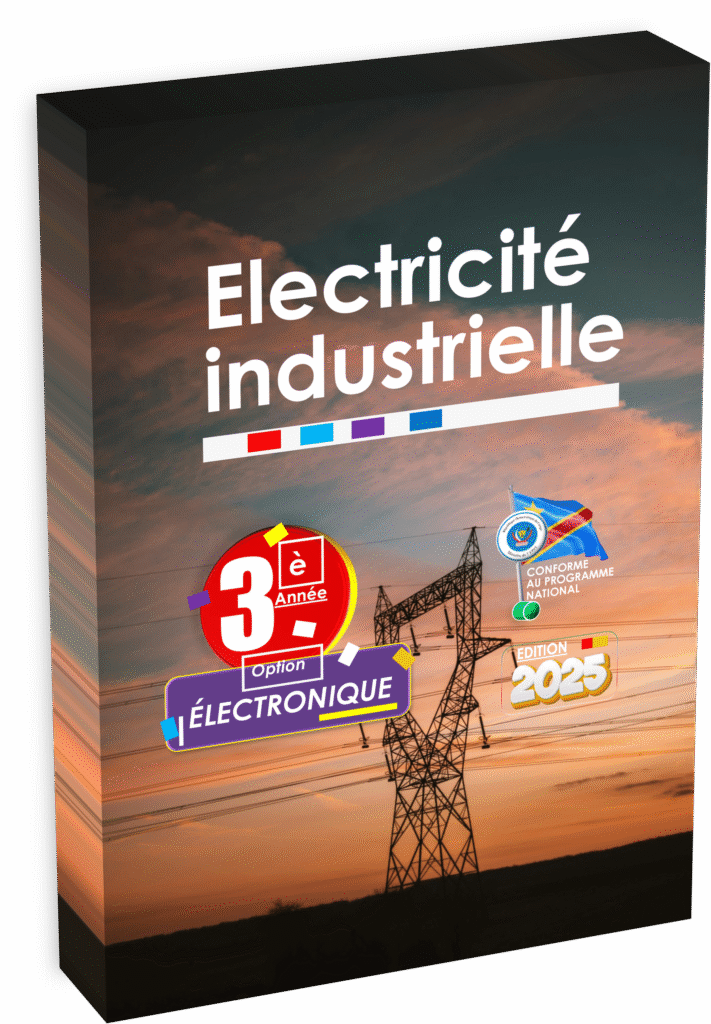 Découvrez le manuel « Électricité Industrielle 3ᵉ année Électronique », conforme au programme officiel de l’EPST, conçu spécialement pour accompagner la rentrée scolaire 2025 en RDC. Ce manuel est un outil clé pour préparer efficacement les élèves aux Items EXETAT, en développant leurs compétences techniques dans le domaine de l’électricité industrielle, dans un contexte adapté aux réalités congolaises.