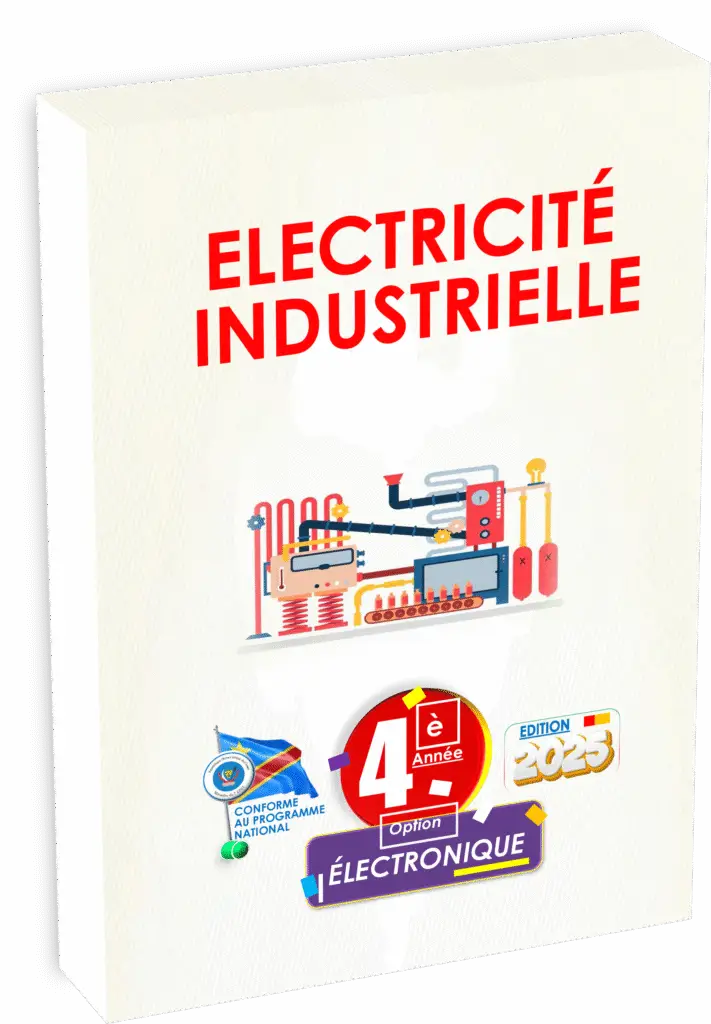 Découvrez le manuel « Électricité Industrielle 4ème année Électronique », édition 2025, conçu pour répondre aux exigences du programme EPST et accompagner la réussite des élèves congolais à la rentrée scolaire 2025. Idéal pour la préparation aux Items EXETAT, cet ouvrage complet combine exercices pratiques, schémas explicatifs et version audio accessible.