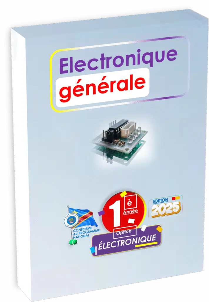 Découvrez le manuel « Électronique Générale 1ʳᵉ année Électronique », conçu selon le programme officiel EPST pour la rentrée scolaire 2025 en RDC. Ce manuel fondamental offre une introduction claire et progressive aux concepts de base de l’électronique, spécialement adaptée aux besoins des élèves et enseignants congolais, tout en préparant efficacement aux Items EXETAT.