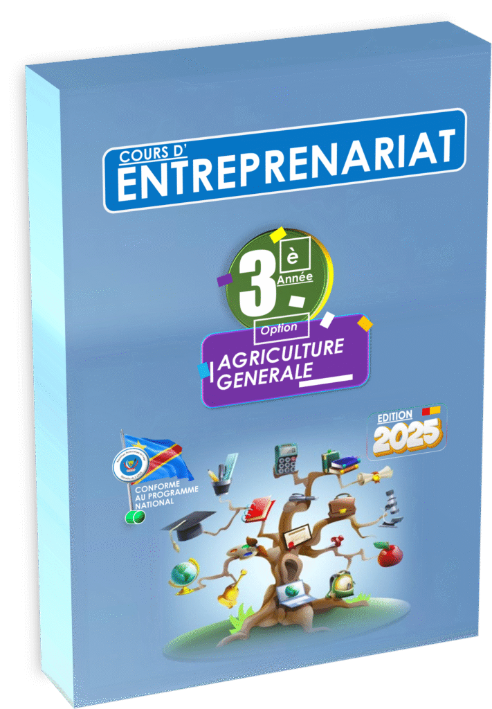 Développez l’esprit d'initiative agricole avec le manuel officiel dédié à la 3ᵉ année agriculture générale, édition 2025. Conforme au programme EPST, ce support pédagogique forme les élèves aux compétences clés de l’entrepreneuriat, adaptées à la réalité du secteur agricole congolais et essentielles pour réussir la rentrée scolaire 2025