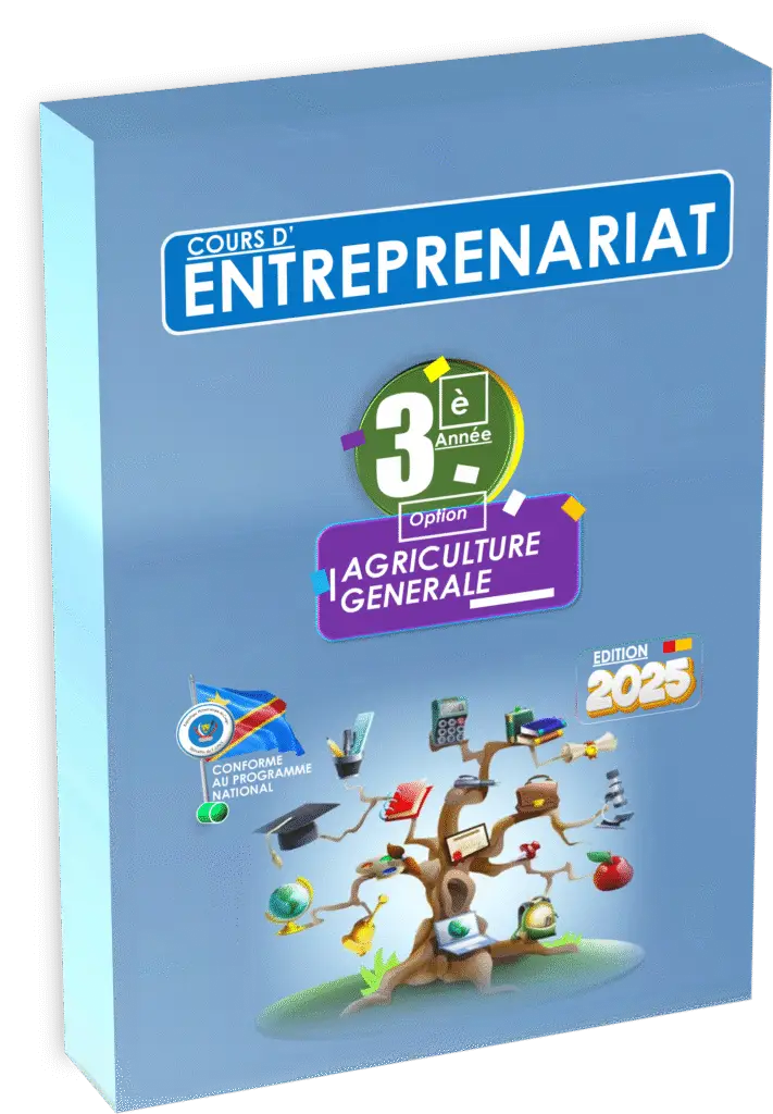 Développez l’esprit d'initiative agricole avec le manuel officiel dédié à la 3ᵉ année agriculture générale, édition 2025. Conforme au programme EPST, ce support pédagogique forme les élèves aux compétences clés de l’entrepreneuriat, adaptées à la réalité du secteur agricole congolais et essentielles pour réussir la rentrée scolaire 2025