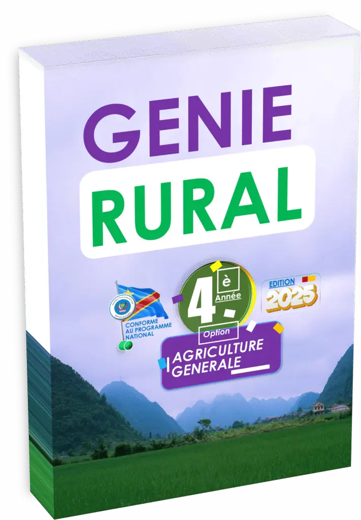 Préparez-vous à exceller en génie rural grâce au manuel officiel conçu pour la 4ᵉ année agriculture générale, édition 2025. Totalement conforme au programme EPST, ce guide pédagogique accompagne la rentrée scolaire 2025 et développe les compétences essentielles en aménagement, mécanique agricole et gestion des infrastructures rurales en RDC.