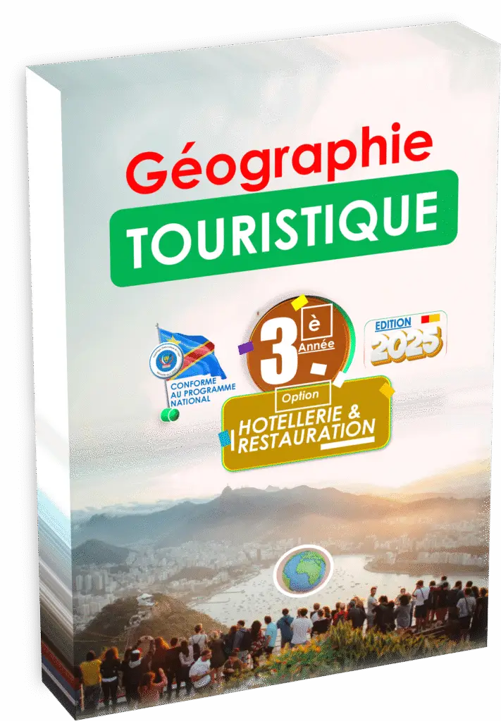 Ce manuel de géographie touristique, destiné à la 3e année de l’option Hôtellerie et Restauration, répond parfaitement aux exigences du programme EPST en RDC. Il offre une vision globale de la géographie physique, humaine, économique et touristique congolaise. Il intègre des Items EXETAT adaptés à la réalité nationale pour une préparation optimale à l’examen d’État et à la rentrée scolaire 2025.