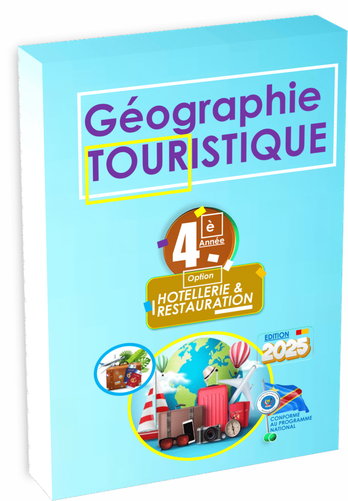 Découvrez le manuel scolaire de géographie touristique pour la 4e année Hôtellerie-Restauration, édition 2025. Idéal pour la rentrée scolaire et le programme EPST.