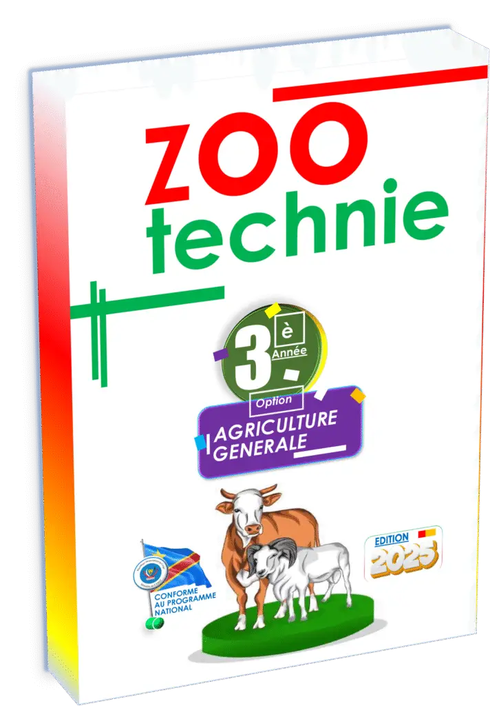 Maîtrisez les fondements de la zootechnie grâce au manuel officiel destiné à la 3ᵉ année agriculture générale, édition 2025. Conforme au programme EPST, ce support pédagogique vous prépare efficacement à la rentrée scolaire 2025 avec des contenus adaptés aux réalités de l’élevage en RDC.