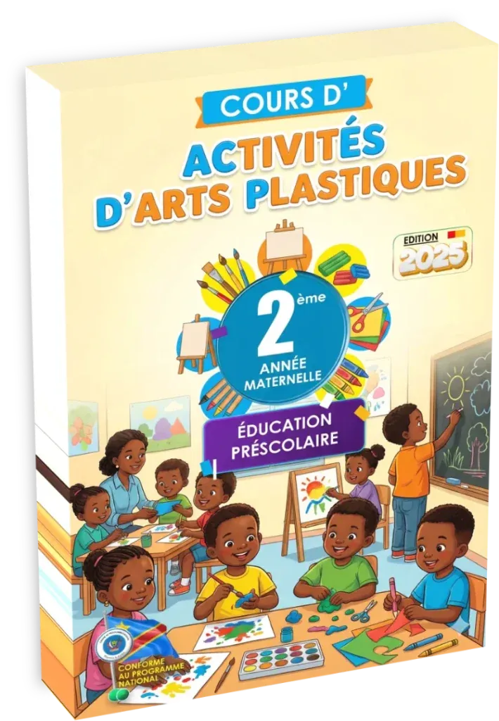 Couverture du manuel d'activités exploratoires pour la 2ème année maternelle en RDC.