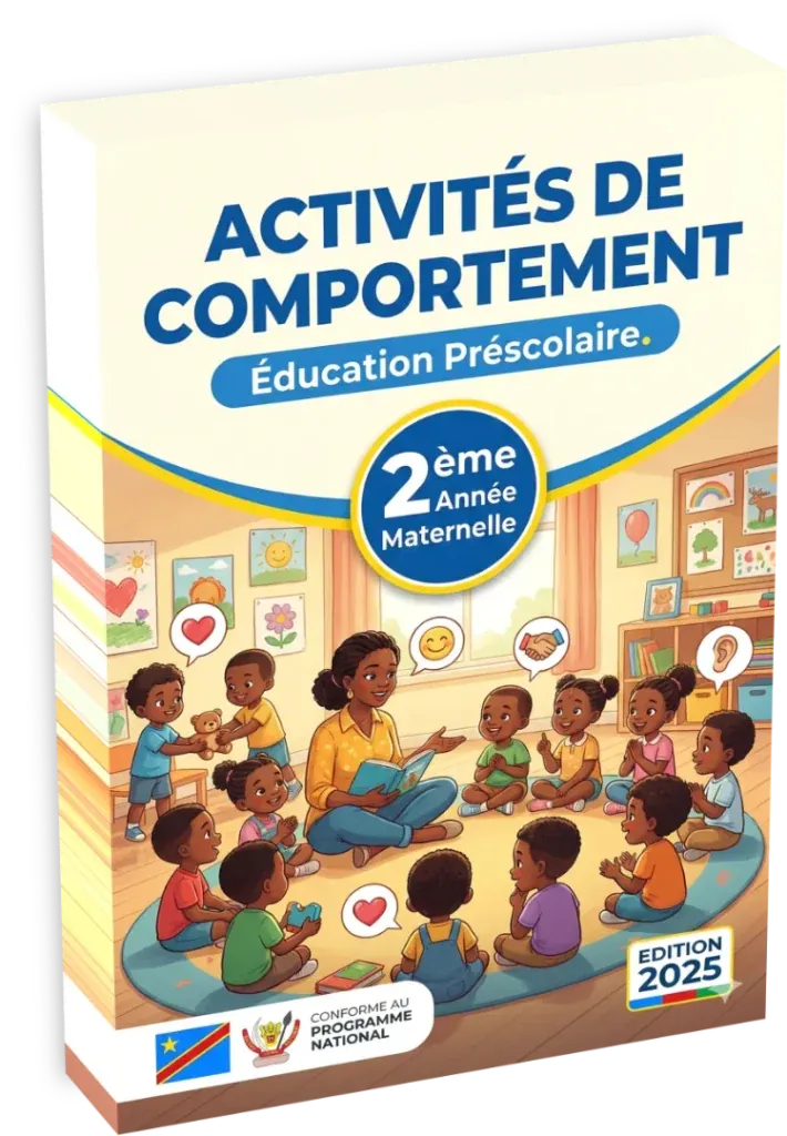 Couverture du manuel d'activités de comportement pour la 2ème année maternelle en RDC