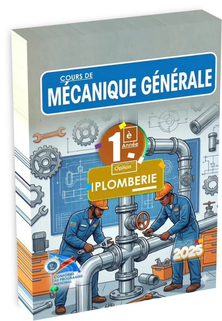 Couverture du manuel de Mécanique Générale 1ère année option Plomberie en RDC