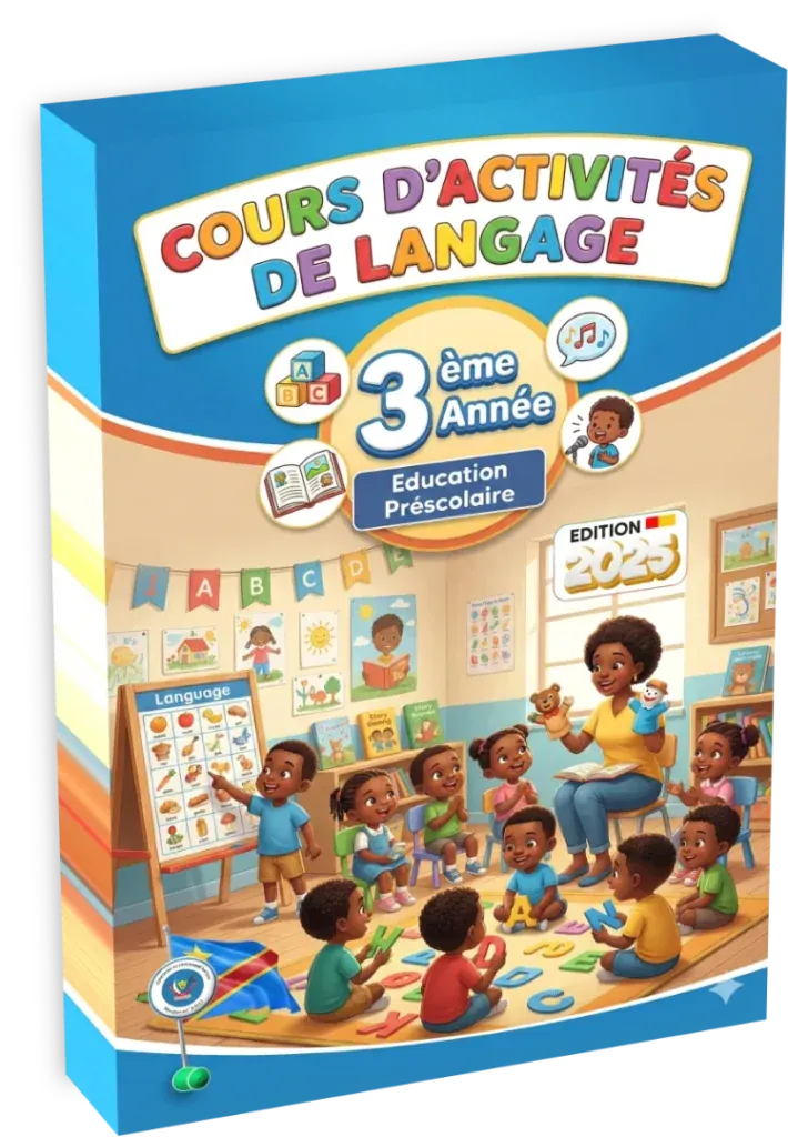 Couverture du manuel d'activités libres de langage pour la 3ème année maternelle.