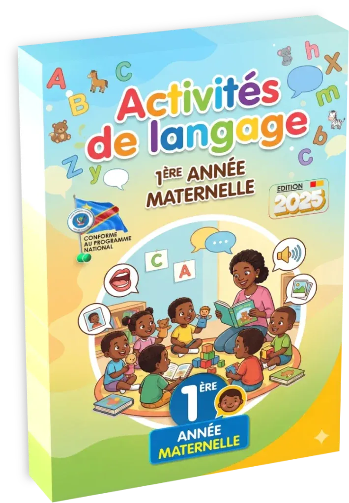 Page d'un manuel scolaire pour la première année de maternelle illustrant des activités libres.