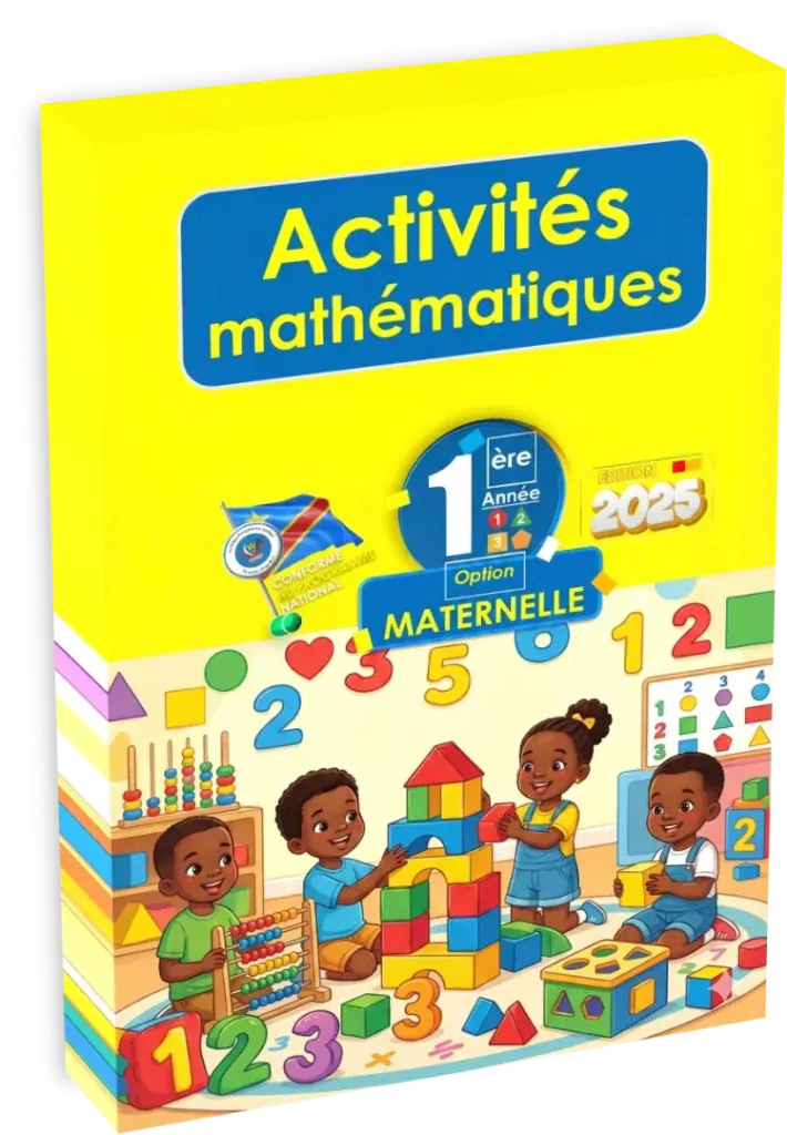 Couverture du manuel d'activités mathématiques pour la première année de maternelle, programme de la RDC.